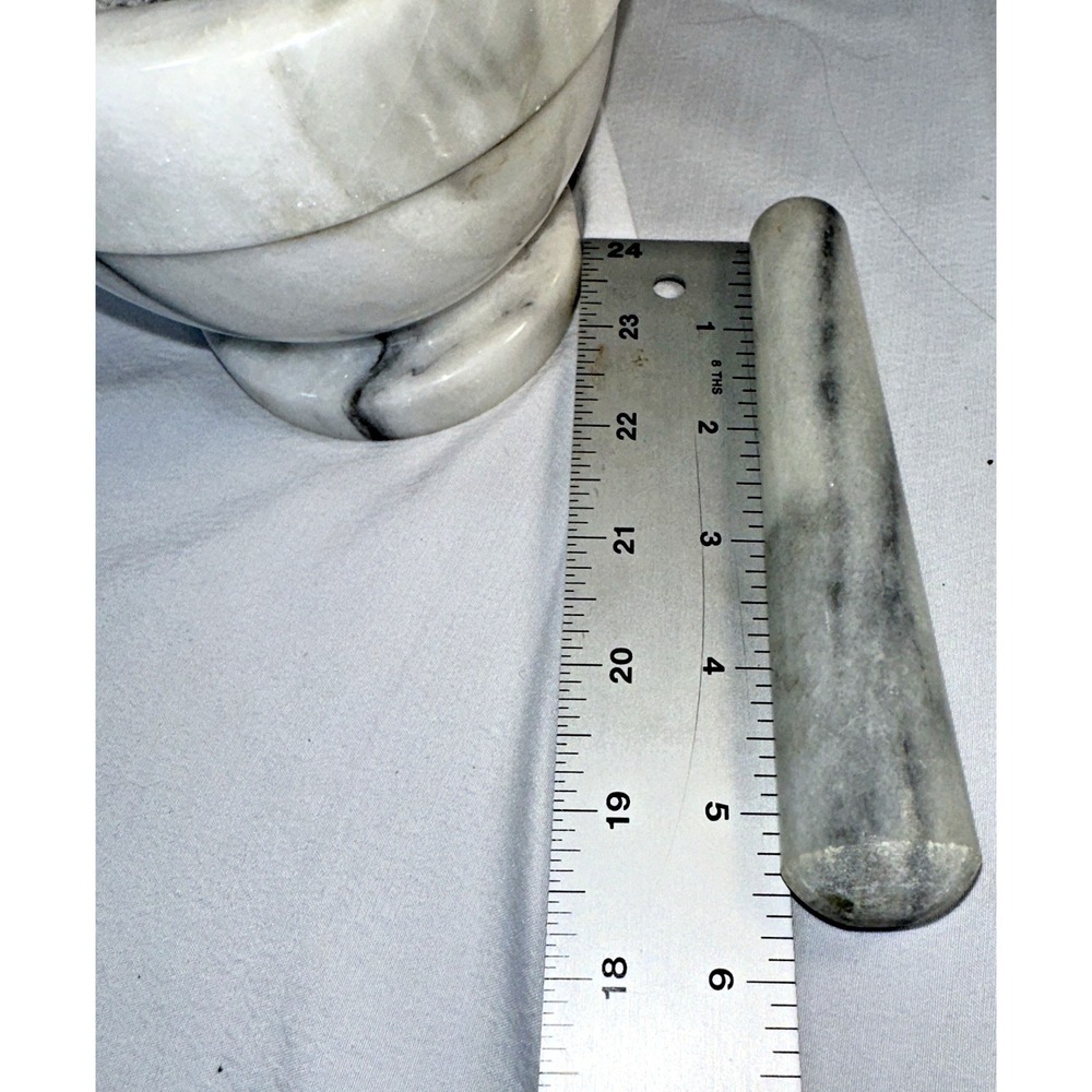 Vintage Cooks Club Marble Mortar & Pestle Set 4 inches Excellent Condition - Picture 8 of 9